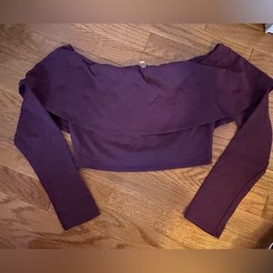 Deep purple off shoulder top